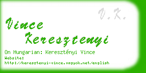 vince keresztenyi business card